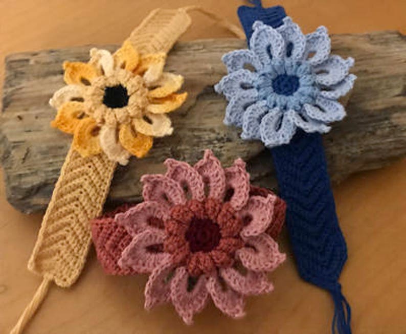 Crochet Pattern Crocheted Flower and Friendship Bracelet Tutorial Crochet Jewelry Pattern Crochet Bracelet Pattern English Only image 1