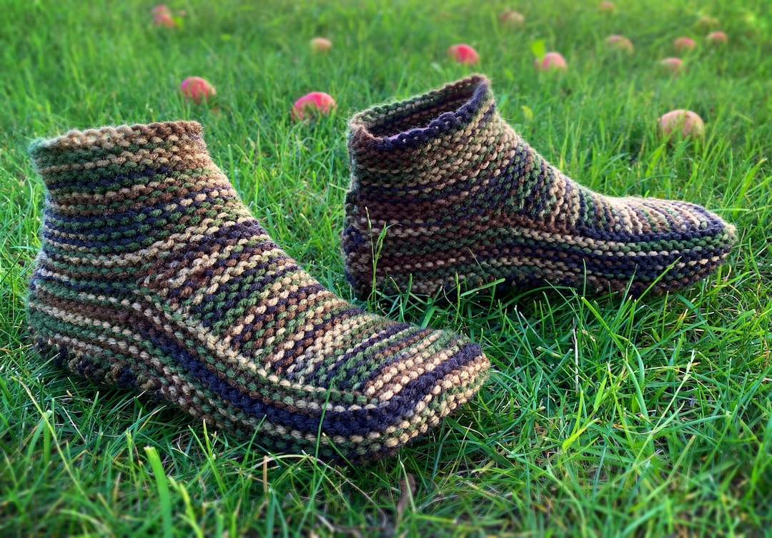 Knitting Crochet Moccasin Slippers Knitting Pattern Moccasin