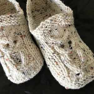 Knitting Pattern - Knitted Cable Owl Slipper Pattern - Knitting Pattern for Tablet, Phone or Computer - English Only