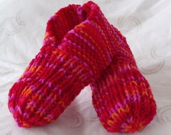 Knitting Pattern - How to Knit Child Bootie Slippers Pattern with Step-by-Step Video Links - Easy to Knit - Beginner Knitting - English Only
