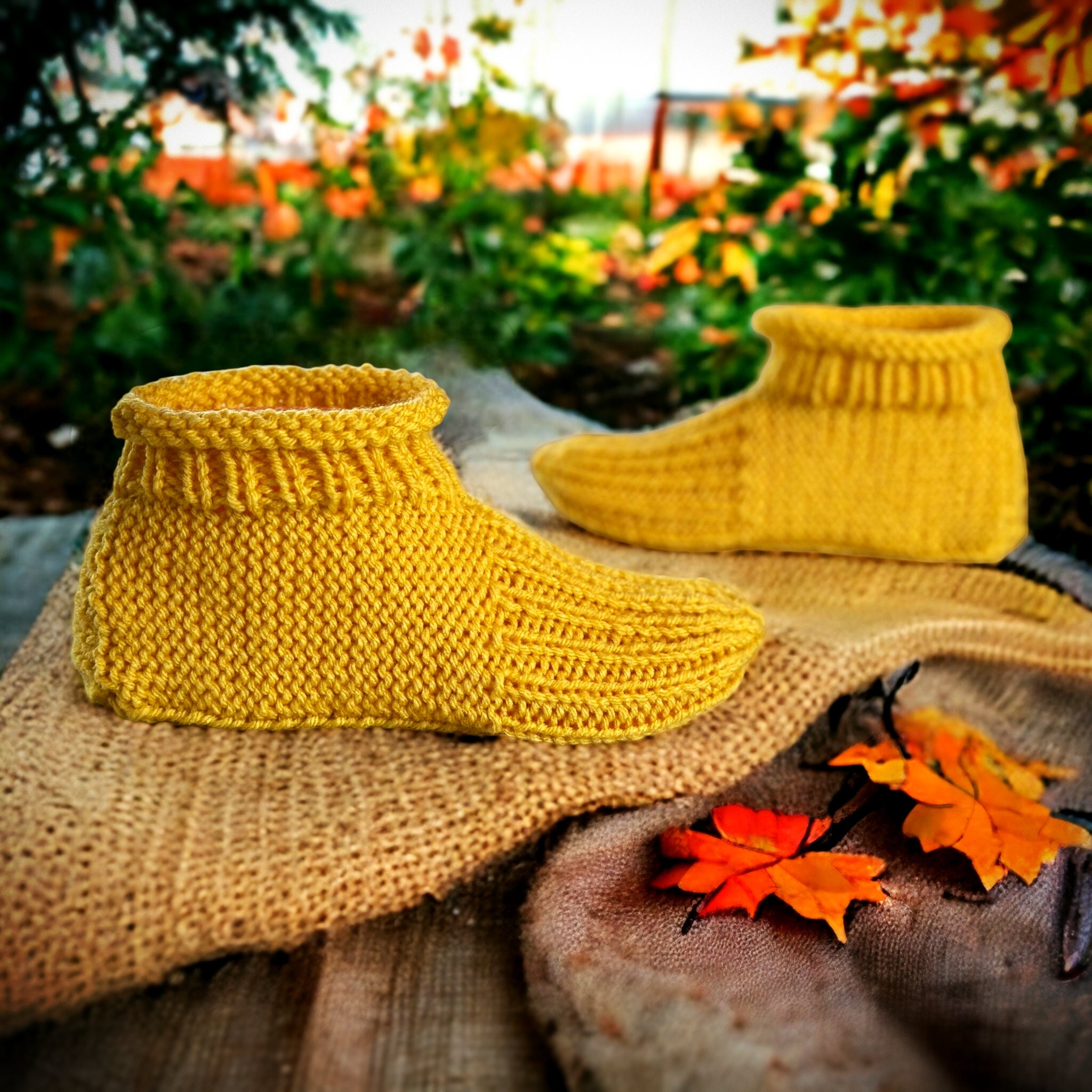Cozy Slippers Free Knitting Pattern