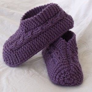 CUSTOM MADE Hand Knit Bow Slippers or Adult Booties - Bespoke Slippers for Women - Bespoke Booties - FREE Shipping to United States!