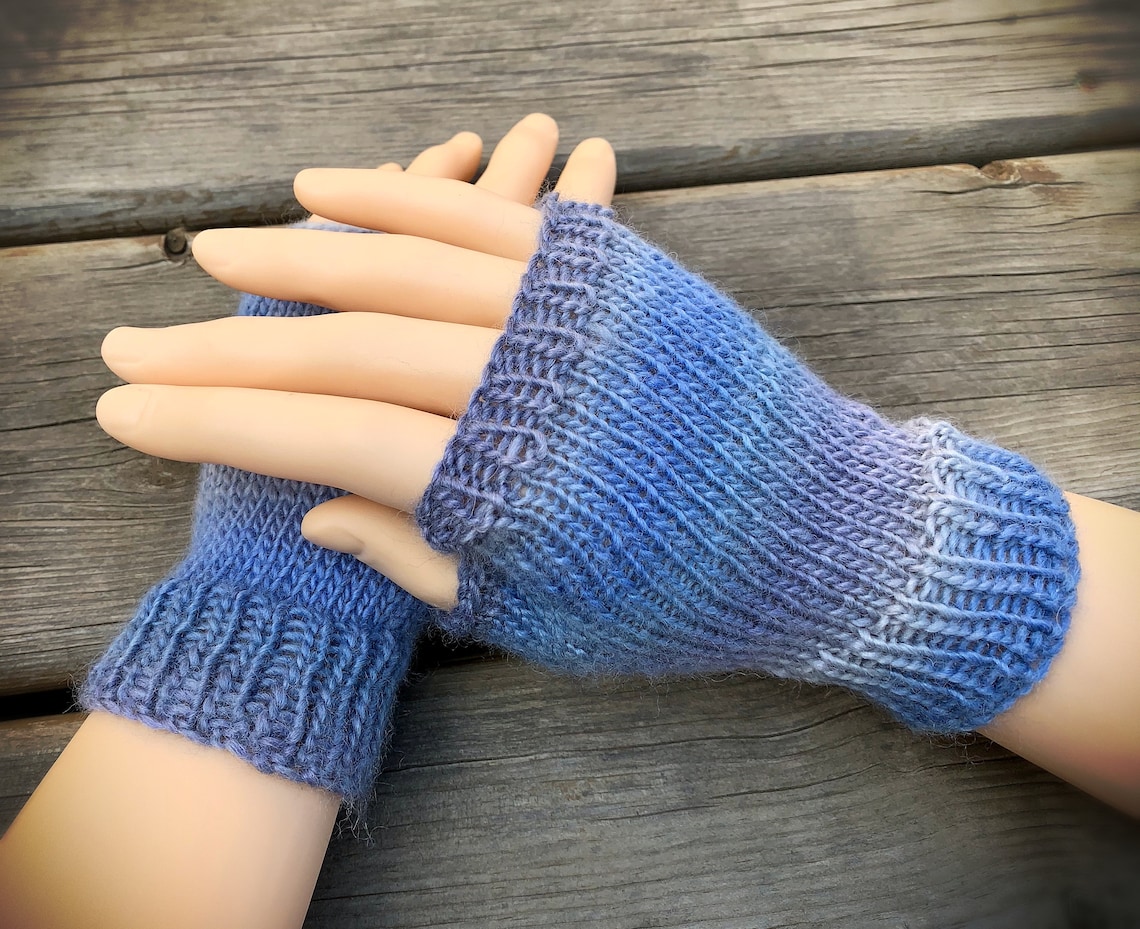 Hand Knit Fingerless Gloves Granny Gloves Fingerless Mittens Etsy Canada