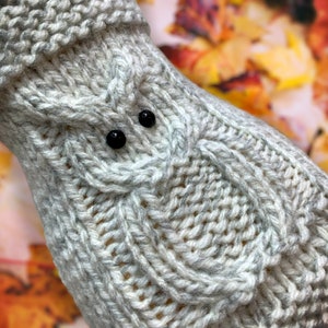 Fingerless Gloves with OWLS!