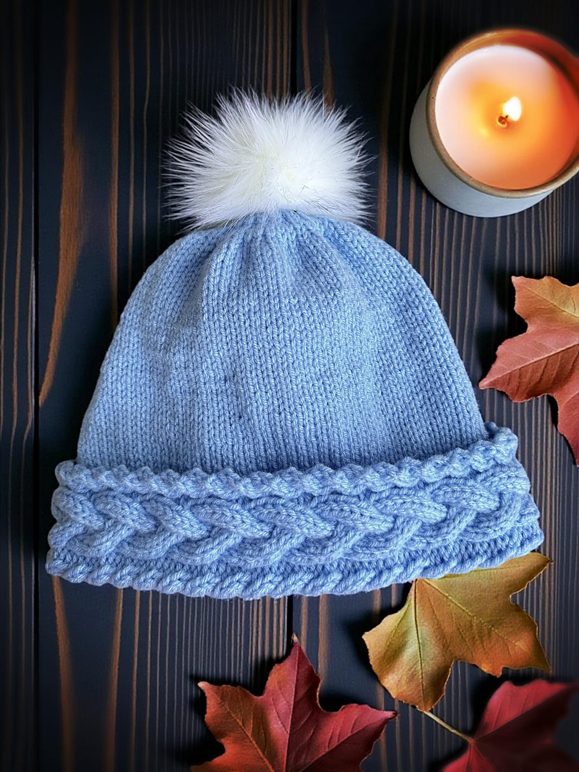 Knitting Pattern PDF – Cable Bobble Beanie Knit Hat for Children to ...