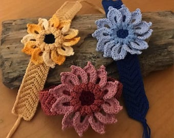 Crochet Pattern - Crocheted Flower and Friendship Bracelet - Tutorial - Crochet Jewelry Pattern - Crochet Bracelet Pattern - English Only