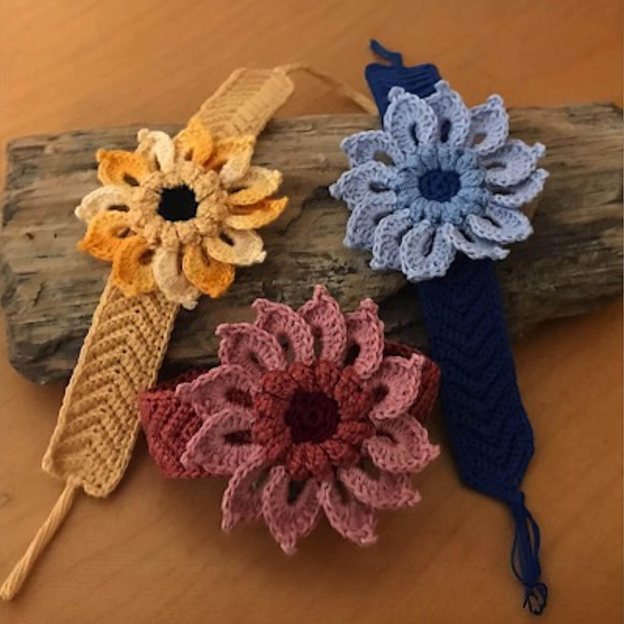Crochet Flower Bracelet