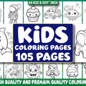 Coloring Pages for Kids | Creative Printable Coloring Sheets for Children | Instant Digital Download | Perfect for Learning & Entertainment