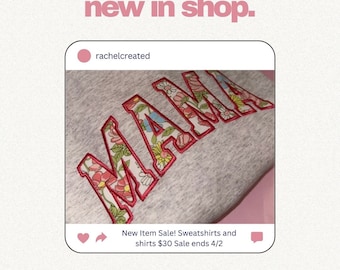 Sudadera con apliques bordados de mamá