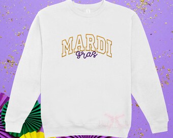 Sudadera con aplique de lazo lateral de Mardi Gras