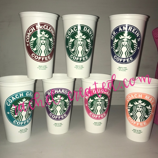 Reusable Coffee Cup Decal *FREE SHIPPING!*