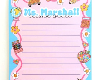 Personalized Teacher Notepad: Custom 5x7 Stationery Gift