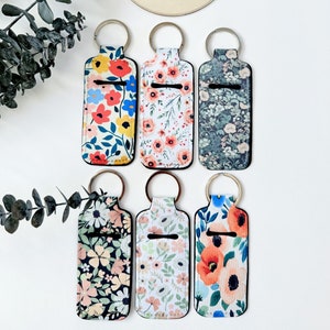 Chapstick Holder Keychain, Choose Your Pattern, Lip Balm Holder Keychain, Cute Keychain, Chapstick Keychain, Teacher Gift, Gift For Her