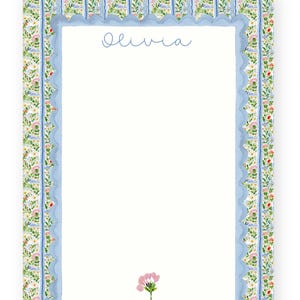Floral Watercolor Personalized Notepad, Custom Stationery Gift, 5x7 - Etsy