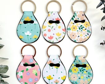 Aldi Quarter Holder Keychain: Neoprene Airtag Finder, Patterned Keyring