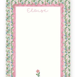 Floral Watercolor Personalized Notepad, Custom Stationery Gift, 5x7 - Etsy