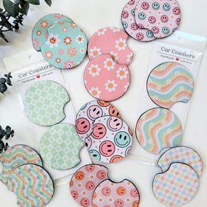 Custom Car Coaster Set: Neoprene Drink Coaster, Choose Your Pattern, Gift For Her