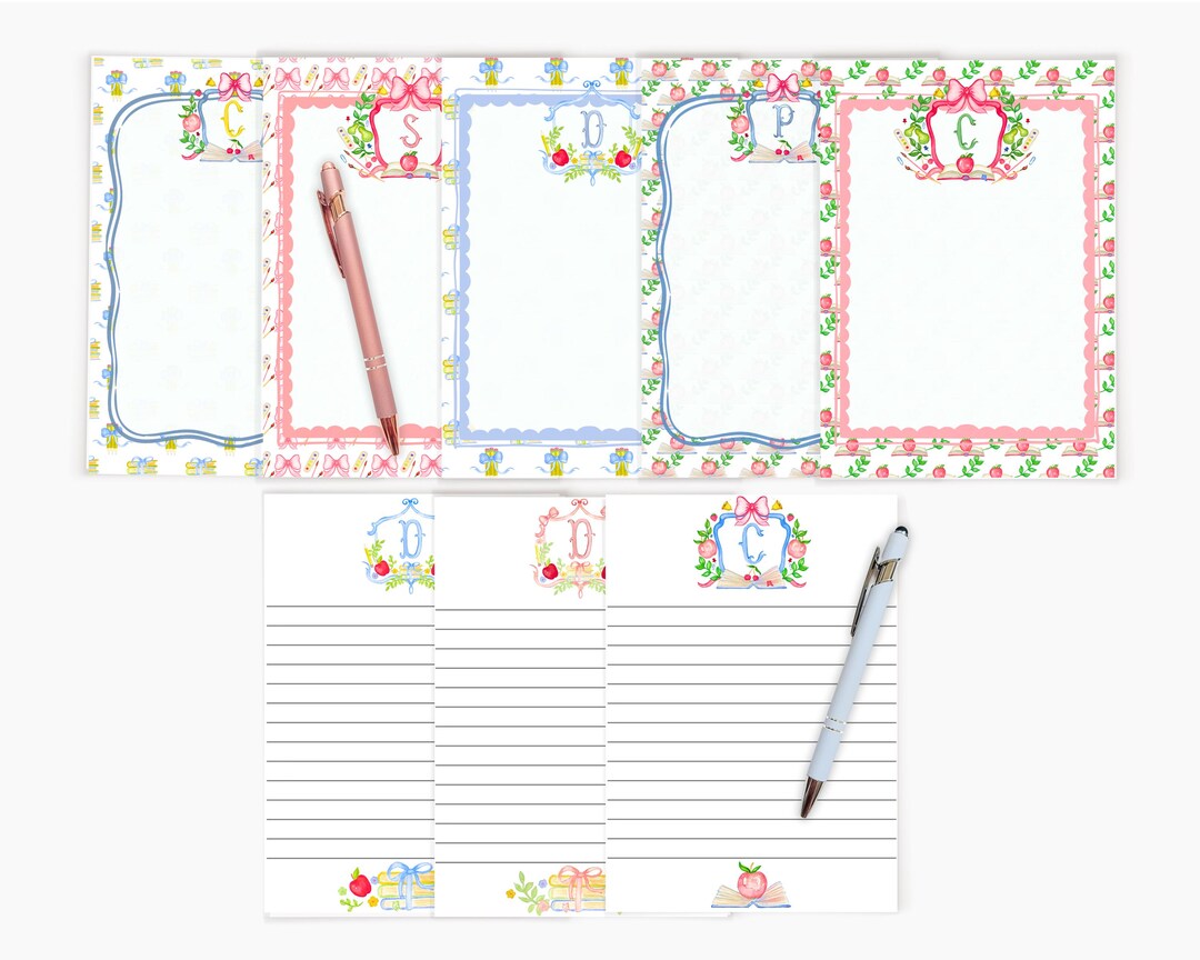 Personalized Teacher Monogram Notepad, 5x7 Custom Notepad - Etsy