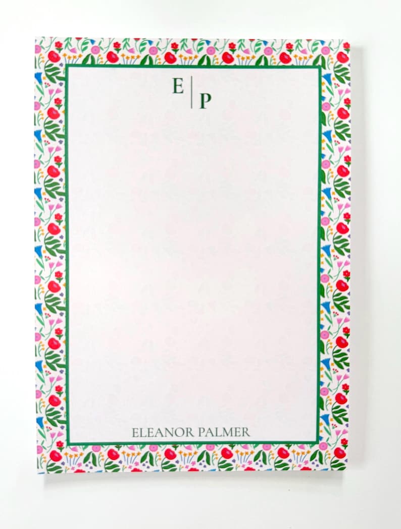 Colorful Personalized Notepad, Custom Notepad, Monogram Notepad, Gift ...