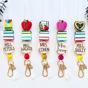 Personalized Teacher Lanyard, Custom ID Badge Holder, Teacher Appreciation Gift, Back to School Lanyard
