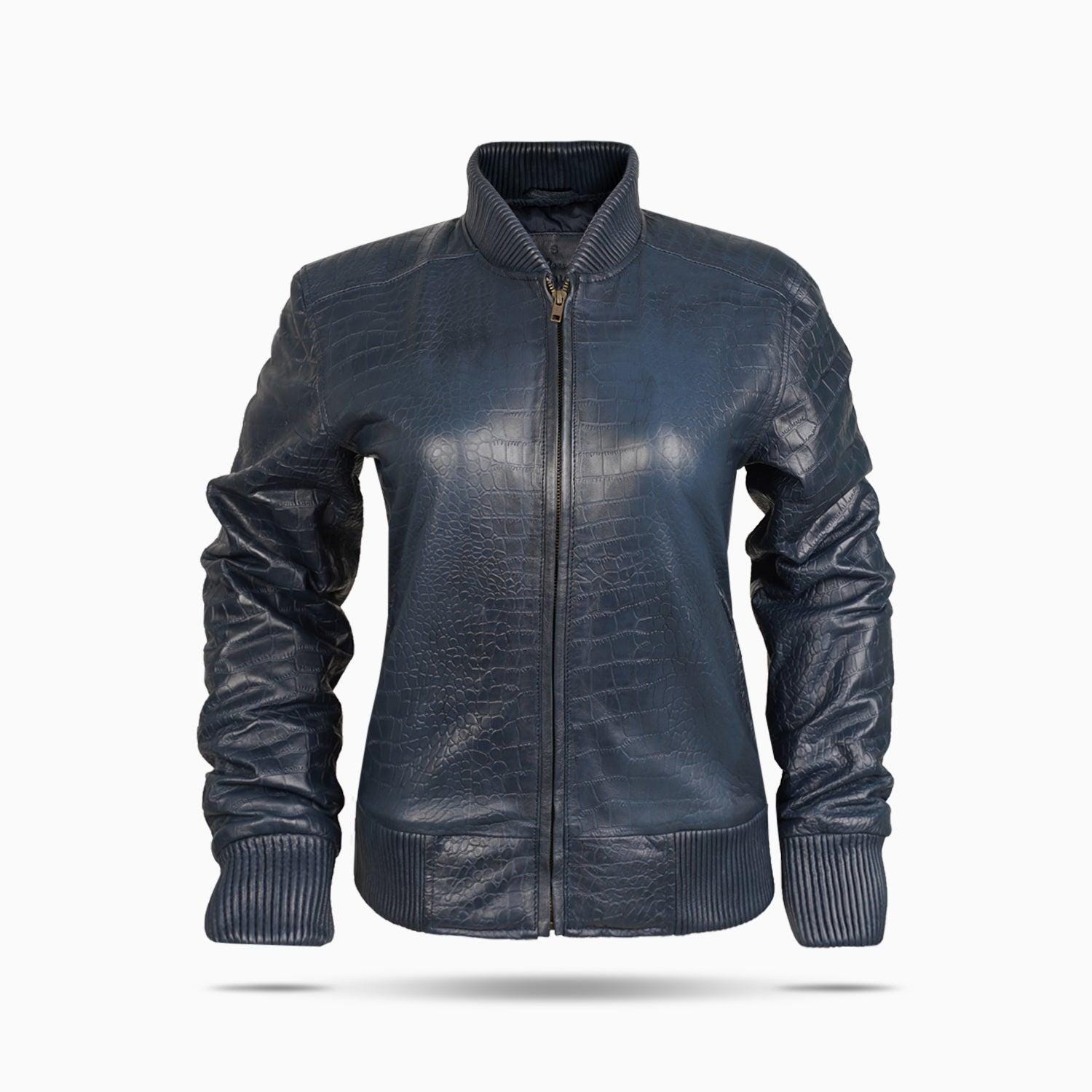 Krush Croco Genuine Leather Jacket