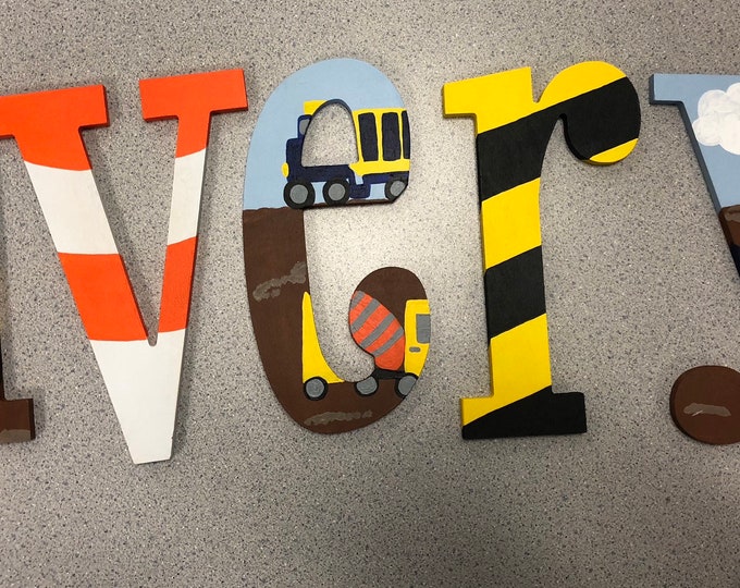 Construction Themed Letters Etsy