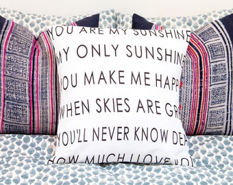 You Are My Sunshine Pillow | Personalized Pillow | Long Distance Gift for Her | Gift for Grandparent | Valentines Day Gift | Mothers Day