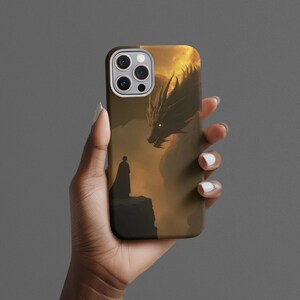 Dragon Fantasy Tough Phone Case, Mythical Creature iPhone Cover, Gothic Dragon Samsung Galaxy Case, Unique Dragon Gift, Dark Fantasy Phone