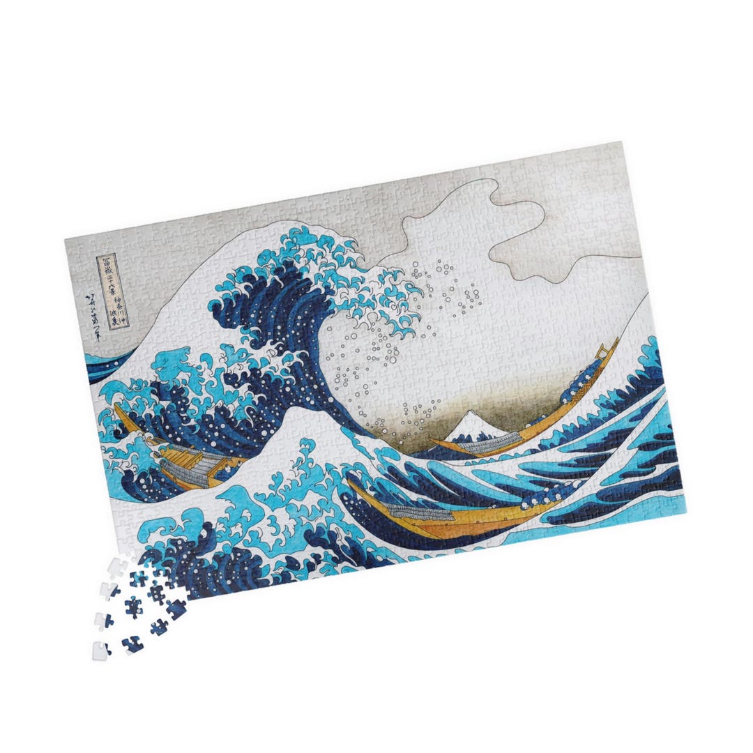 The Great Wave off Kanagawa by Hokusai Wooden Jigsaw Puzzle