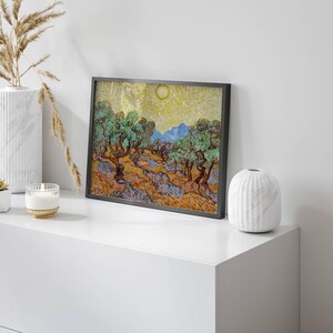Vincent van Gogh - Olive Trees (1889) - Art Print - Van Gogh Impressionism Olive Trees Painting - Van Gogh Olive Tree Wall Art Decor