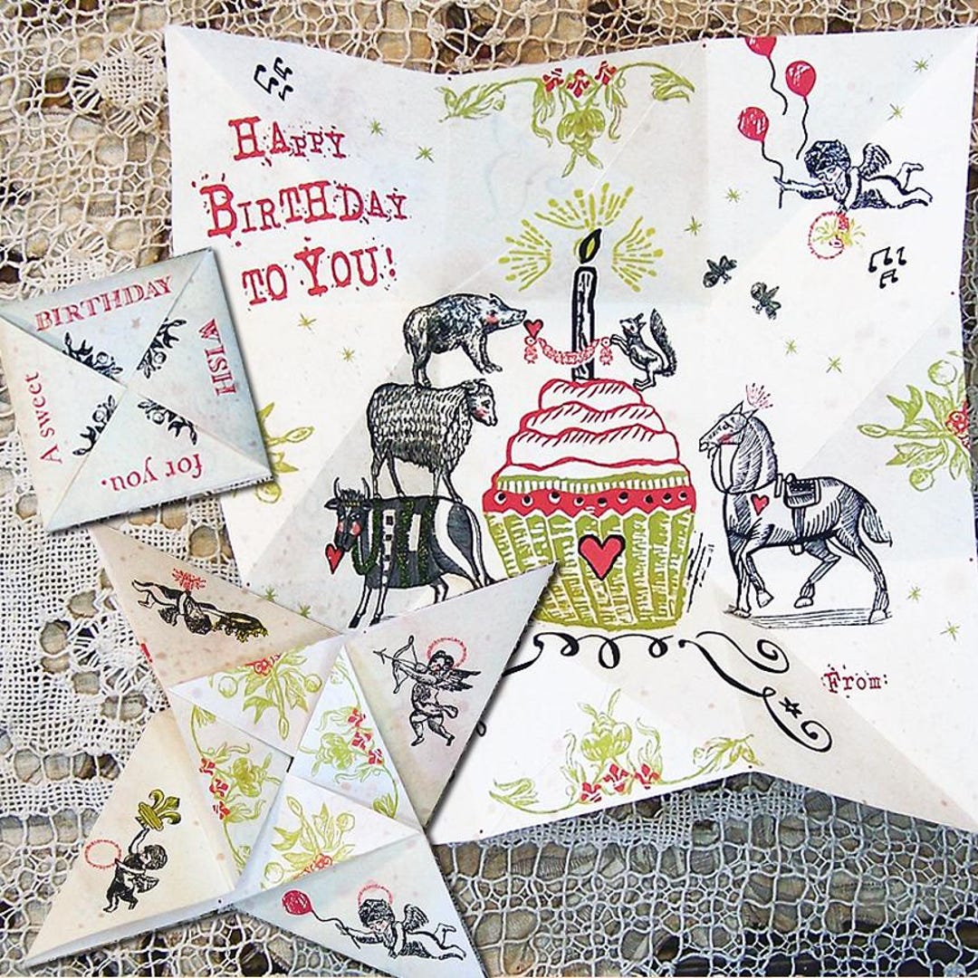 ICG Biglietto Di Auguri Per 4° Compleanno Per Figlio Speciale, Con Orzo E Pulcino, Dettagli In Alluminio Dorato, Ecologico, 150x230 Mm