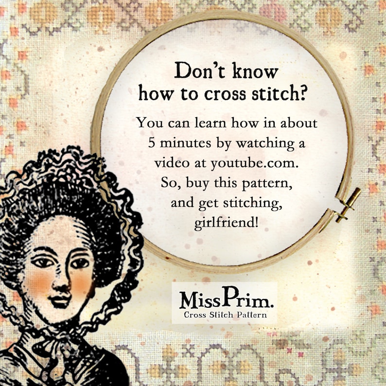 Elizabeth Bennet Cross Stitch Pattern – Regencycore Jane Austen Pillow - Miss Prim (PDF Pattern) image 4