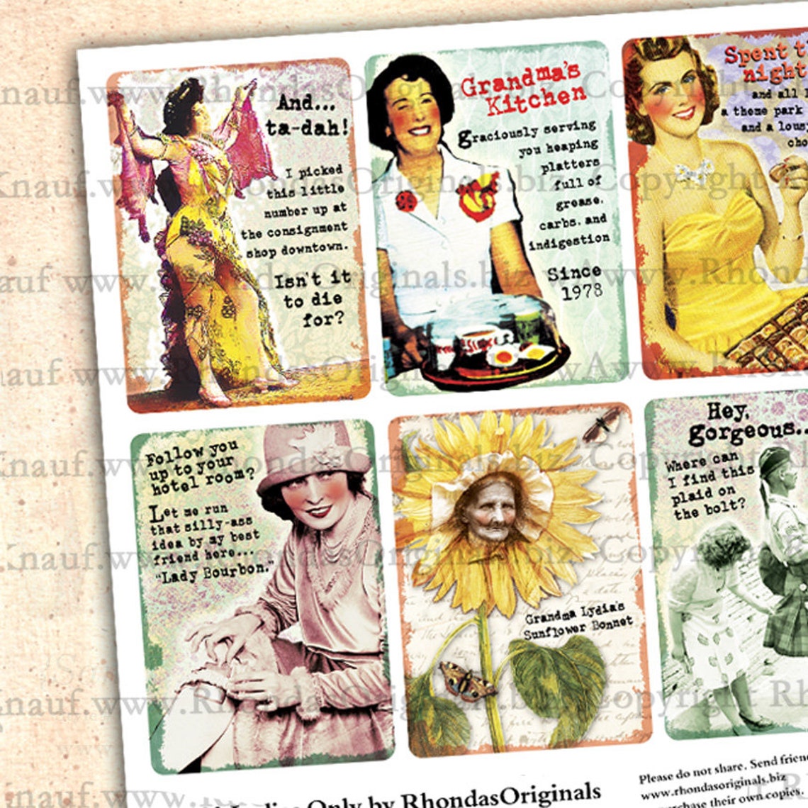 Printable Sassy Sayings Digital Download Collage Sheet Funny - Etsy