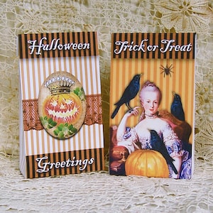 Halloween Treat Boxes - Mini Box - Boxes Digital - Marie Antoinette Printable Halloween Favor Bags CS62H