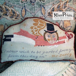 Modèle de point de croix Mr. Darcy - Cadeaux Jane Austen - Elizabeth Bennett numérique X-Stitch, Orgueil et Préjugés, Saint-Valentin, Miss Prim MP31
