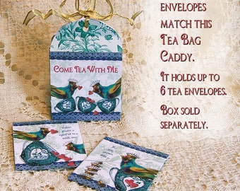 Porta bustine di tè fatti a mano: Giallo Verde floreale Giallo senape  Bomboniere Tea Party mini regali porta carte regalo carta origami -   Italia