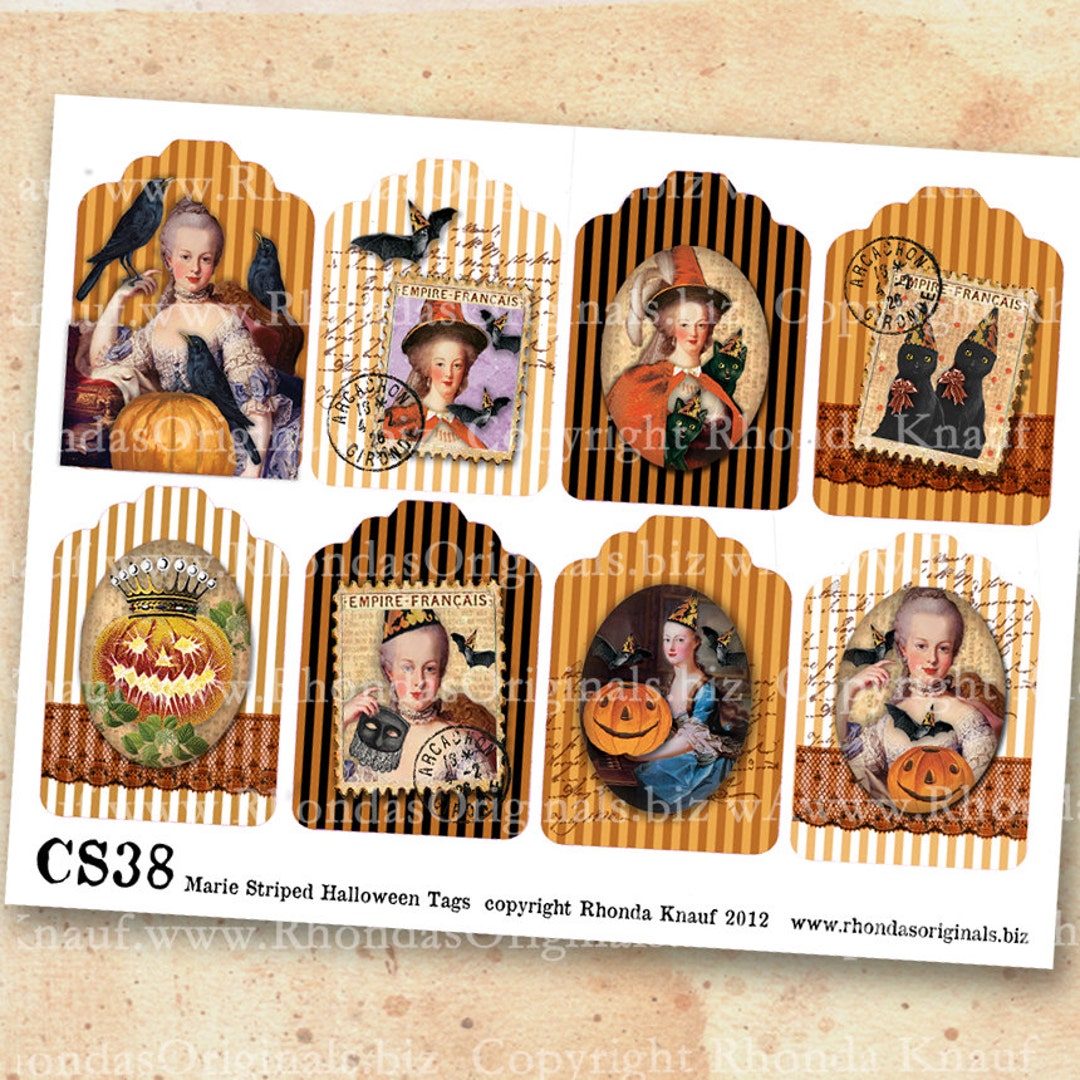 Halloween Collage Sheet Halloween Clip Art Marie Antoinette Clip Art ...