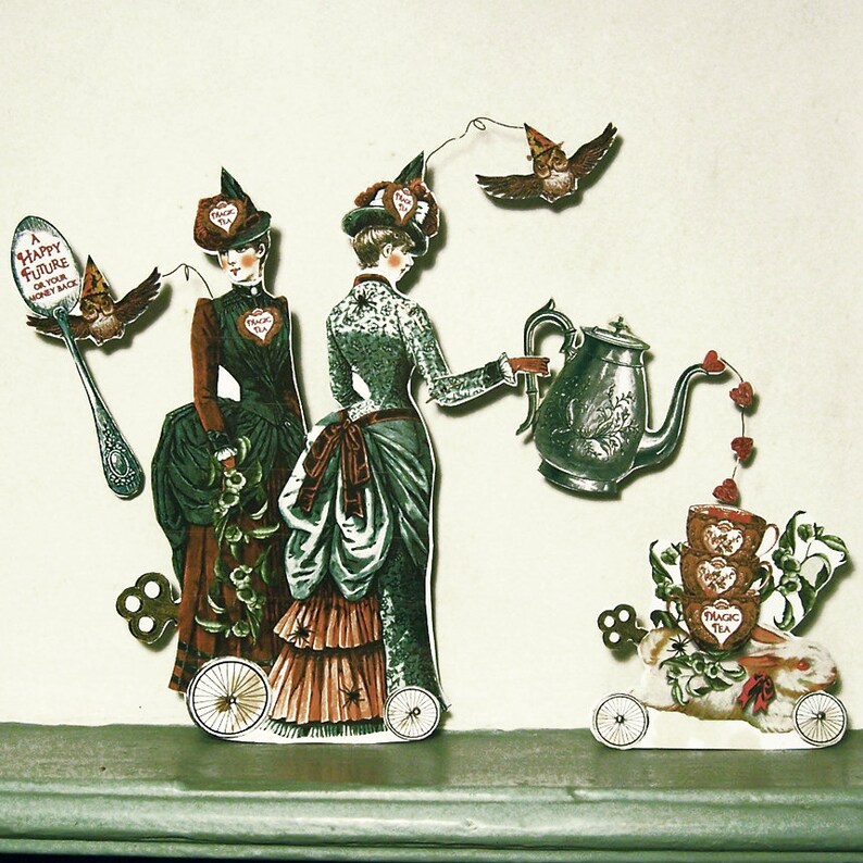 Halloween Paper Dolls Printable Paper Puppets Victorian - Etsy