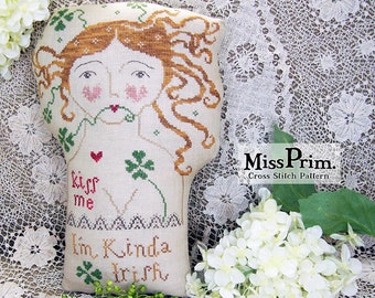 Cross Stitch Doll - Irish Doll -  St. Patricks Day - Funny Cross Stitch PDF - Love Cross Stitch - Miss Prim MP40