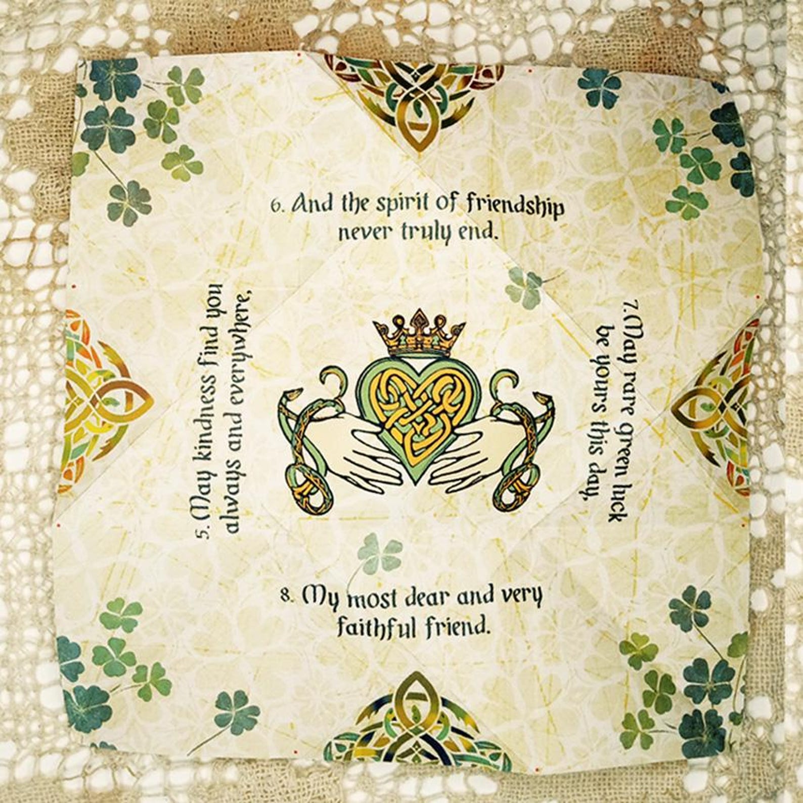 Irish Blessing Digital Friendship Card - Any Occasion Pocket Hug ...