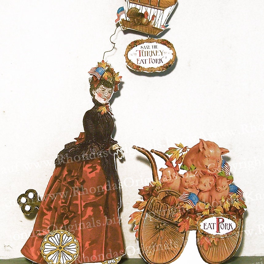 Thanksgiving Decorations Printable Paper Dolls Fall - Etsy