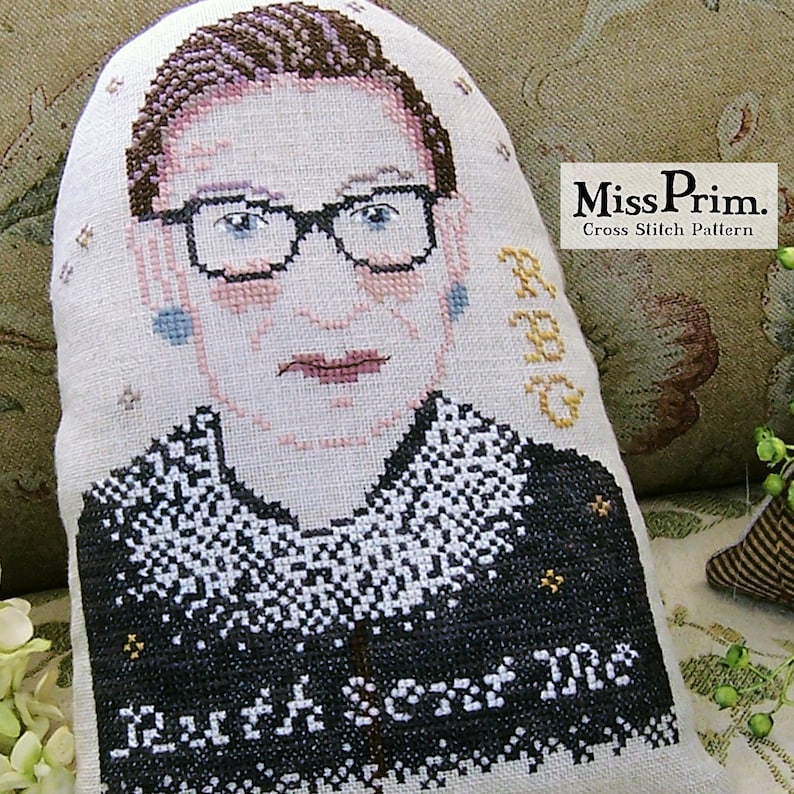 RBG Embroidery Ruth Bader Ginsburg Cross Stitch Pattern PDF - Etsy