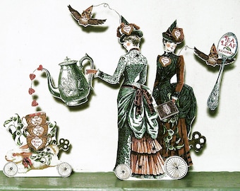 Halloween Paper Dolls Printable Paper Puppets Victorian - Etsy