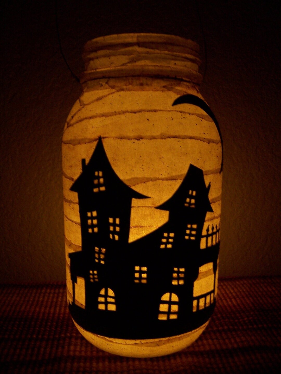 Halloween Haunted House Candle Holder Lantern Light Luminary Etsy