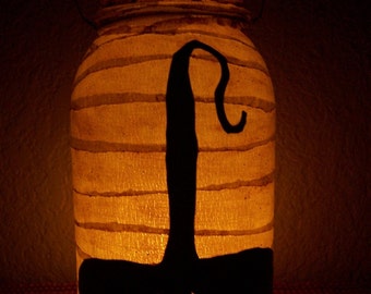 Grungy Primitive Halloween Pumpkin Mason Jar Lantern Light Luminary Decoration Candle Camping Porch Mantel Gift Wedding