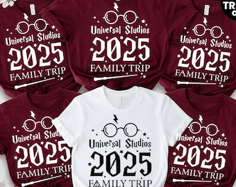 Custom Universal Studios Family Trip 2026 Shirts, Wizard House School Shirt, Universal Orlando Vacation Tee, Wizard Shirts for Adults & Kids