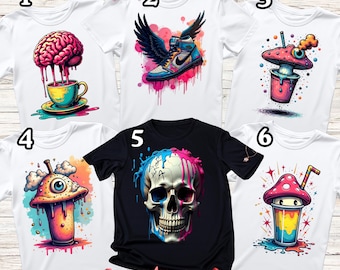 Custom Graffiti Streetwear T-Shirt – Urban Hip Hop Graphic Tee – 30 Unique Designs – Colorful Street Art Gift – Personalized Style Shirt