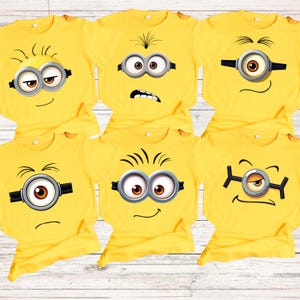 Minion Shirt PNG, Minion Birthday PNG, Funny Graphic Shirt Cute Cartoon Character Top Minion Lover Funny Jerry the Minion Tee