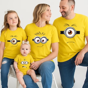 Personalised Minion Youth Shirt Cute Minion Birthday Shirt Funny Graphic Shirt Cute Cartoon Character Top Minion Lover Funny the Minion Tee