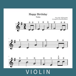 Alles Gute zum Geburtstag | EASY Violine Noten & Audio, PDF/MP3 Download